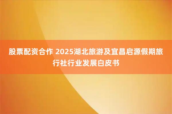 股票配资合作 2025湖北旅游及宜昌启源假期旅行社行业发展白皮书